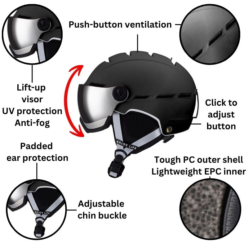 Kids Ski Helmet With Visor